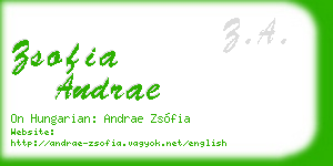 zsofia andrae business card